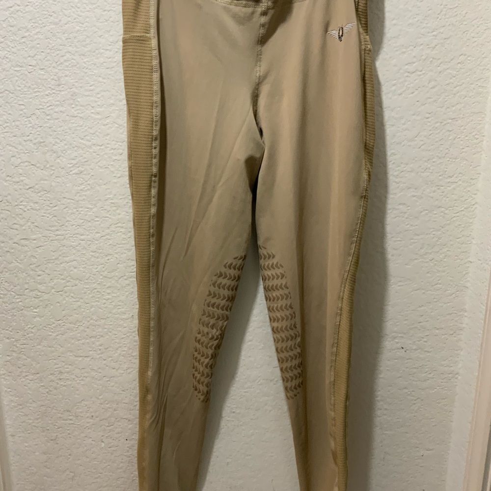 Tuff Rider Equestrian Women's Tan  Leggings Pants Size L